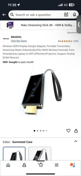 Proxxi 711181438109 Wireless Hdmi Display Dongle Adapter Portable