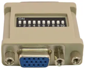 Db15 Ptc 5336 Beige Mac To Vga Adapter With 10 Dip Switches Male Hd15 Female