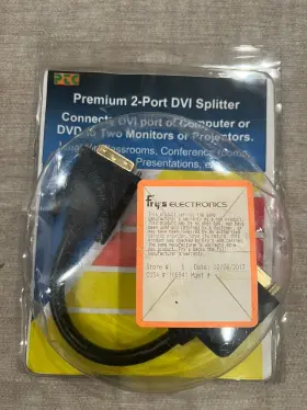 Ptc 638544555559 New - Dvi-d Male To Dual Dvi-i Female Video X2 Dvi Y-splitter Adapter