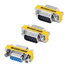 Pur-vgaad-ffmfmm-15p-3pk Purcopper 15 Pin Vga Adapter 3-pack Svga Male To Female Connector Femal