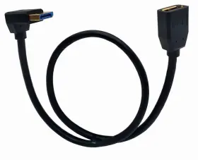 Qd-dp-1009147 Qaoquda 2ft 90 Degree Angled 8k Displayport Dp Male To Female Extension Cable For P