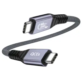 Qces 717981512438 40gbps Short Usb C To Cable 1ft 4 For Thunderbolt 4/3 High Sp
