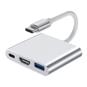 Qianrenon 723508514236 Usb C To Hdmi Multiport Adapter Type 3.1 Converter Thun