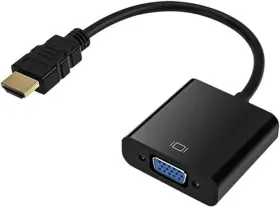 H12-b Qingler Hdmi To Vga Gold-plated Adapter Male 1pack Black