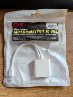 Qvs 037229007831 New Mdpv-mf Mini-display Port Thunder Bolt To Vga Video Converter