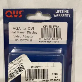 972372 Qvs Vga To Dvi Flat Panel Display Video Adapter Hd Nos Lifetime Warranty #2