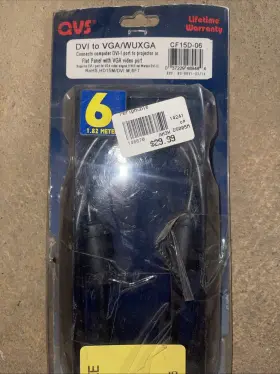 Cf15d-06 Qvs Dvi To Vga/wuxga 6ft Cable By #cf15d-06 Computer Projector Or Flat Panel