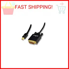 Mdpdp-2mbk Qvs Gofanco Mini Displayport To Dvi 3 Feet Adapter Cable - Thunderbolt 2 Compatible