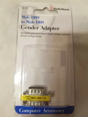 Radioshack 040293150631 Male Db9 To Gender Adapter 26 231 Radio Shack Computer Accessory 1 Pak
