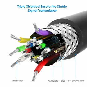 R-1102-cb-dp-hdmi-6ft-bk Rankie Displayport Dp To Hdmi Cable 4k Resolution 6 Feet Black 24k Plated #2