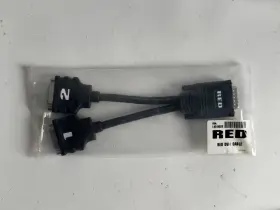 Pt1003dv023 Red 9in Dvi-i Dual Link Male To 2x Female Splitter Cable Monitor Pc Tv Dms59