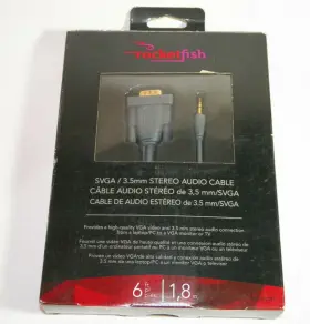 Rocketfish 600603134043 Rocket Fish Svga/3.5mm Stereo Audio Cable Open Box