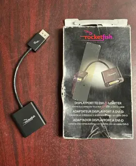 Rocketfish Rf-dp49401 Displayport To Dvi-d Projector Monitor Adapter