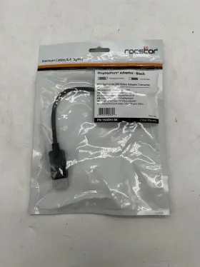 Y00dvi-bk Rocstor 853910008853 New 5.9 Inch Displayport To Dvi-d Audio/video Adapter Black