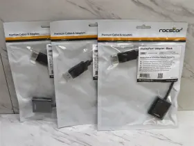 Y10a102-b1 Rocstor 3x 5.9 Inch Displayport/hd-15 Vga Male/female Video Cable Black