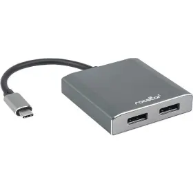 Y10a201a1 Rocstor Premium Usb-c To Dual Displayport Multi Monitor Adapter 4k 60hz
