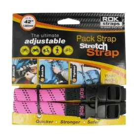 10356 Rok Straps 12 Inch -42 Adjustable Loop-thru -2pk Pink And Black Fast Ship