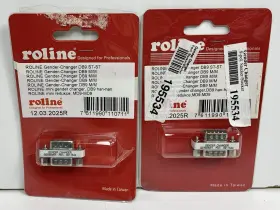 12.03.2025r Roline Lot Of 2 Gender-changer Db9 St-st 1 Open Sealed New