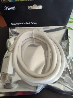 Rcdc-14006 Rosewill 6ft White Displayport To Dvi Cable - 28 Awg Male