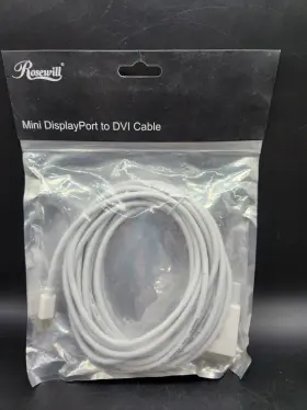 Rcdc-14020 Rosewill New - 15-foot White Mini Displayport To Dvi Cable 1080p M/m
