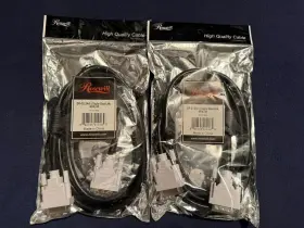 Rcw-903 Rosewill Lot Of 2 Dvi-d 24 5 Digital Dual Link M-m 6ft Cables Free Shipping