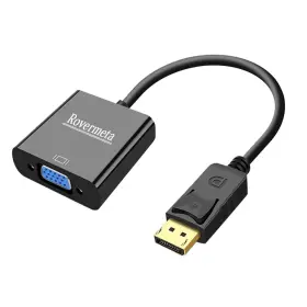 Rmd-2022-3004-01 Rovermeta Displayport To Vga Adapter Gold-plated Male Female Pc Laptop Monitor