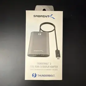Th-w3h2 Sabrent Thunderbolt 3 Dual Hdmi 2.0 Display Adapter Black Model