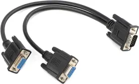 Saisn 088034953175 Vga Y Splitter Cable 1 Male To 2 Female Adapter Dual Monit