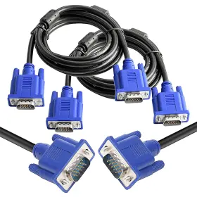 Saitech It 904218509527 2 Pack 15 Pin Vga To Monitor Cable Male For