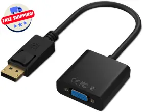 Uo-m001 Sanyi Adapter Displayport Dp To Vga Male Female Converter Black