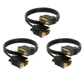 309887 Satmaximum 3-pack- 6ft Svga M/m 15 Pin Cable -hd Display Tv Video Projector Pc Monitor Cord