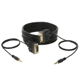 309898 Satmaximum 25ft Svga Video Cable 3.5mm Audio Aux Jack Male To Pc Display Monitor Cord