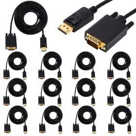 Fas-saysurey-1040 Saysurey 12 Pack Displayport To Vga Cable 6 Ft Gold Plated Dp Adapter With Chip