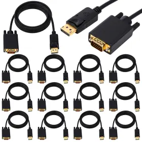 Fas-saysurey-1561 Saysurey 12 Pack Displayport To Vga Cable 3 Ft Gold Plated Dp Adapter With Chip