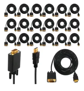 Fas1053 Saysurey 20 Pack Hdmi To Vga Cable 6 Feet Uni-directional Male Gold-plated