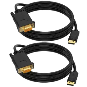 Bte20240117001 Seefeful 2 Pack 3ft Displayport To Vga Adapter Male Gold-plated Computer