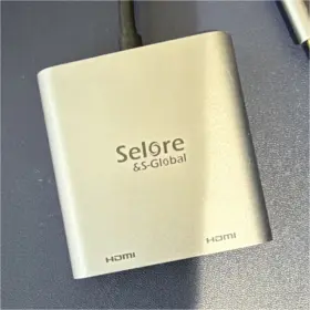 Selore & S-global 667581878611 And Usb-c To Dual Hdmi Adapter Converter Silver 1 2 Split