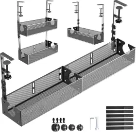 Seyhaki 763214493173 Multi-model Under Desk Cable Management 2 Pack Metal Wire Manageme