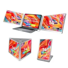 S688 Shenzhen E-tech Digtial Technology Co. Ltd. 14 Inch Laptop Screen Extender Triple Monitor 1 Cable For Dual
