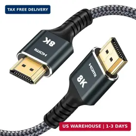 Shenzhen Zhongxin Hd Technology Co. Ltd. Zhongxin202505 Ultra High Speed 8k Hdmi Cable 6.6 Ft 2m 2.1 48gbps Braided Cord - Supports