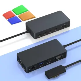 Showaist 793269087188 New Surface Dock Triple Displays 4k 60hz Hdmi Vga 11 In 1 Docking St
