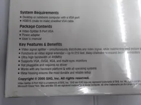 302022 Siig 8 Port Vga Svga Video Splitter Amplifier Duplicator High Bandwidth 400mhz #3