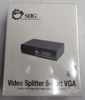 302022 Siig 8 Port Vga Svga Video Splitter Amplifier Duplicator High Bandwidth 400mhz