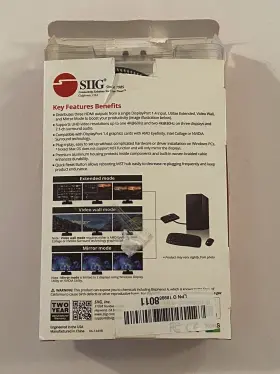 Ce-dp0p11-s1 Siig Triple 4k Displayport 1.4 To 3 Mst Hub Splitter -1 In Out Dp #3