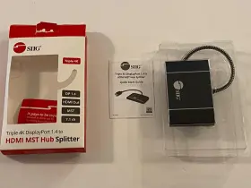 Ce-dp0p11-s1 Siig Triple 4k Displayport 1.4 To 3 Mst Hub Splitter -1 In Out Dp