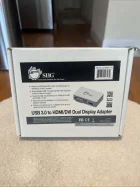 Ju-h20511-s1 Siig Usb 3.0 To Hdmi Dvi Simultaneous Dual Display Adapter For Mac And Windows