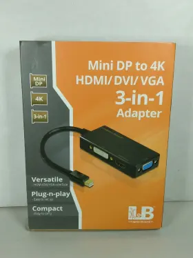 Lbcd0014s1 Siig Mini Displayport To 4k Hdmi/ Dvi/vga 3-in-1 Adapter