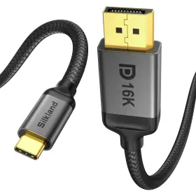 Silkland 860012202201 Usb C To Displayport 2.1 Cable 16k 30hz 8k 120hz 4k 240hz Display