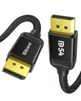 Silkland Gh-121 Fr Displayport 2.1 Cable 15ft Dp 54gbps 15 Feet Black