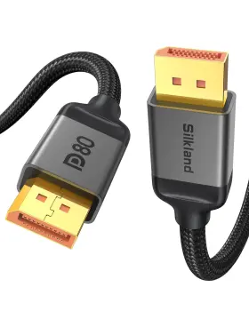 S1336 Silkland 80gbps Displayport Cable 2.1 16.5ft/5m 16k 60hz 8k 240hz 4k 540hz 360hz 2